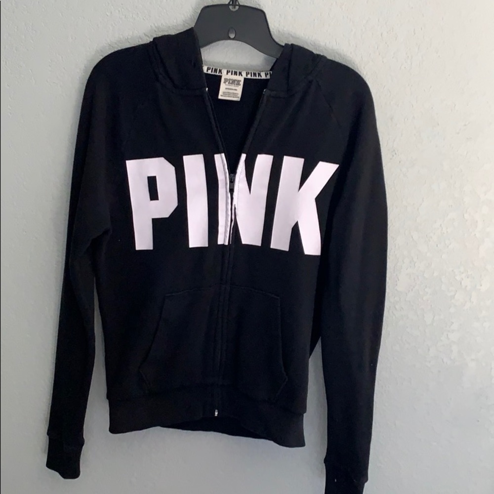 vs pink zip up sweatshirt